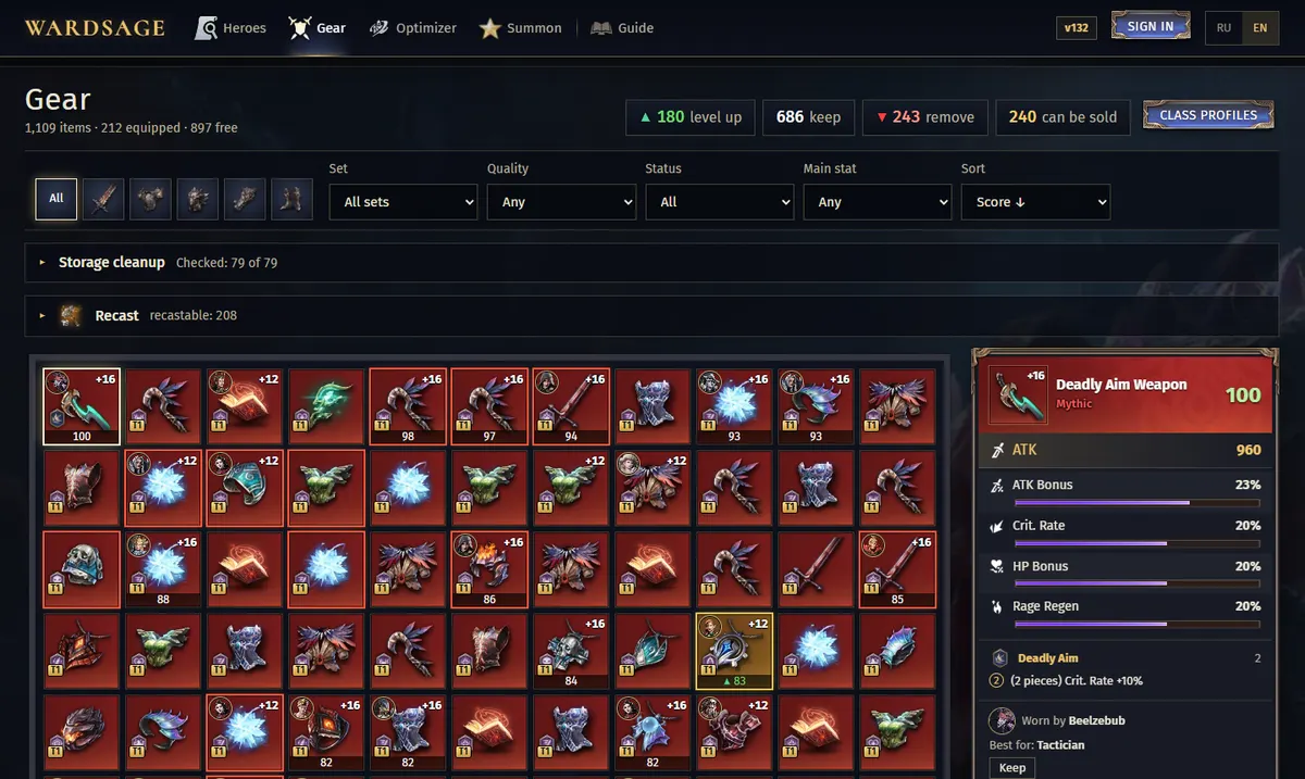 A score for every item